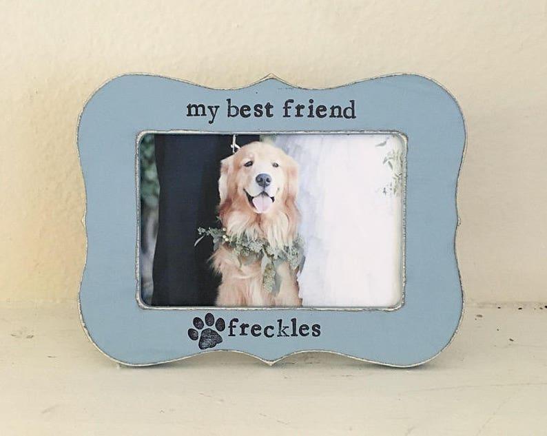 Personalized Pet Picture Frame, Dog Memory, Pet Loss, Pet Memorial Frame, Dog Frame, Fur Baby, Gift For Pet Lover - Flowers In December 1678874664074.jpg