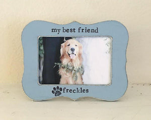 Personalized Pet Picture Frame, Dog Memory, Pet Loss, Pet Memorial Frame, Dog Frame, Fur Baby, Gift For Pet Lover - Flowers In December 1678874664074.jpg