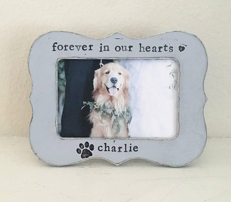 Dog Picture Frame, Pet Loss, Pet Memorial Frame, Personalized Picture Frame, Dog Frame, Fur Baby, Gift For Pet Lover - Flowers In December 1678874721279.jpg