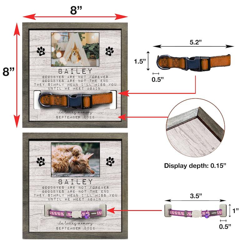 Memorial Pet Collar Sign, Dog Collar Memorial, Grave Ornaments, Pet Collar Holder, Memorial Standing Frame, Sympathy, Bereavement Gifts 1678874724171.jpg