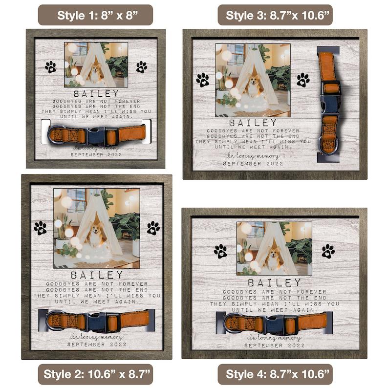 Memorial Pet Collar Sign, Dog Collar Memorial, Grave Ornaments, Pet Collar Holder, Memorial Standing Frame, Sympathy, Bereavement Gifts 1678874725105.jpg