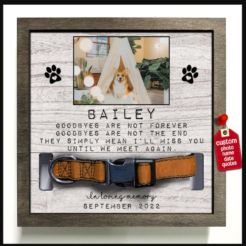 Memorial Pet Collar Sign, Dog Collar Memorial, Grave Ornaments, Pet Collar Holder, Memorial Standing Frame, Sympathy, Bereavement Gifts 1678874728184.jpg