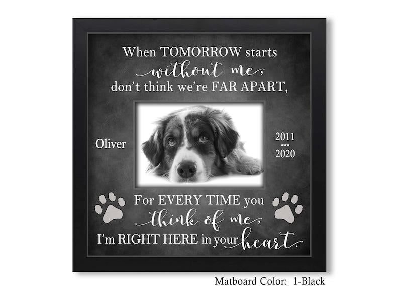 In Memory Of Dog Photo Frame - Don't Think We're Far Apart - Memorial Gifts For Lost Dog 1678955943973.jpg