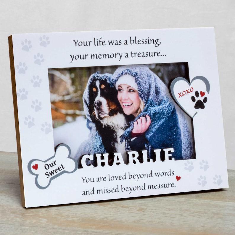 In Loving Memory Dog Picture Frames - Your Life Was A Blessing - Dog Bereavement Gift 1678956004727.jpg