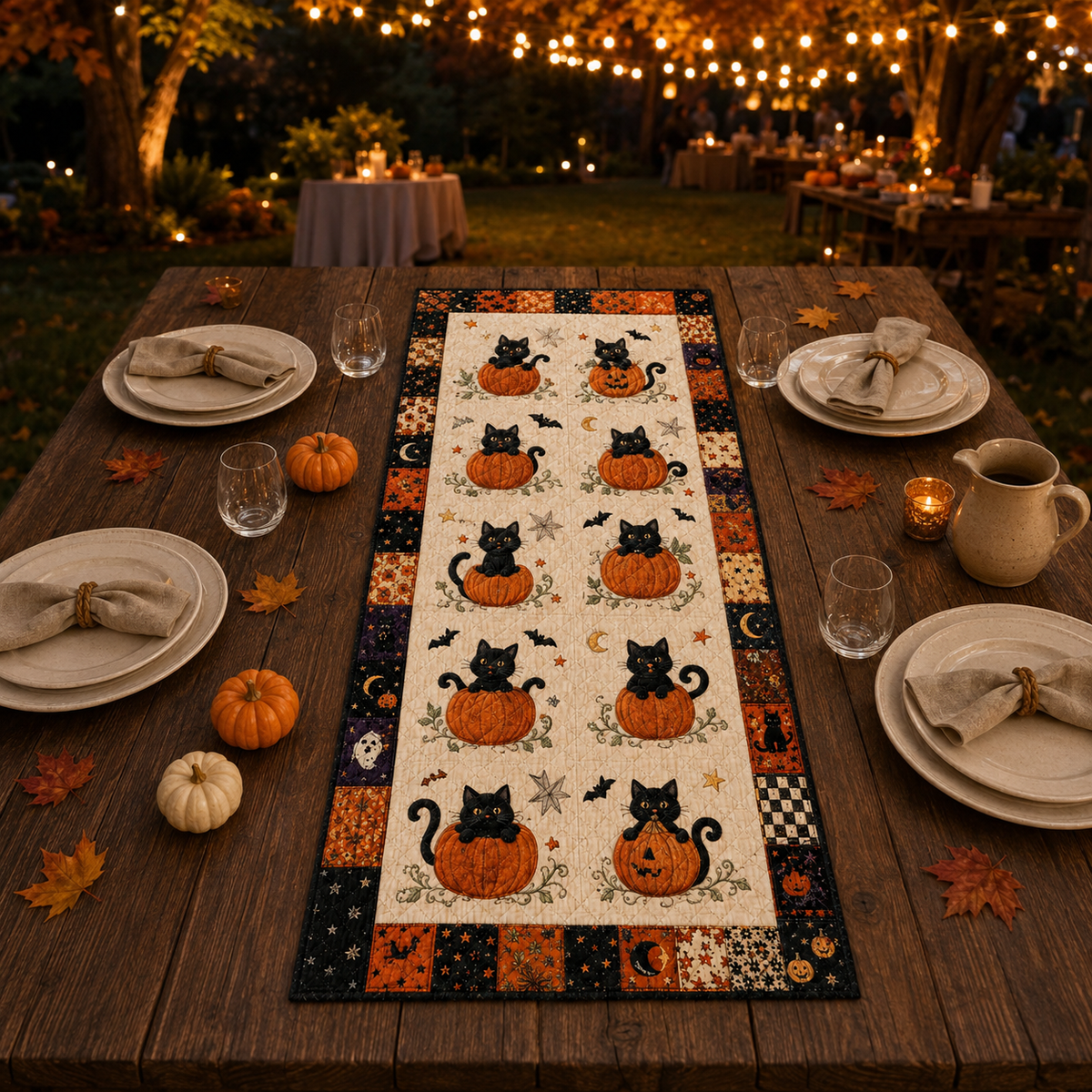 Black Cat Pumpkin Patchwork Table Runner, Halloween Autumn Decor 167f7193-e6da-43bc-88c5-23f224435399-1.png