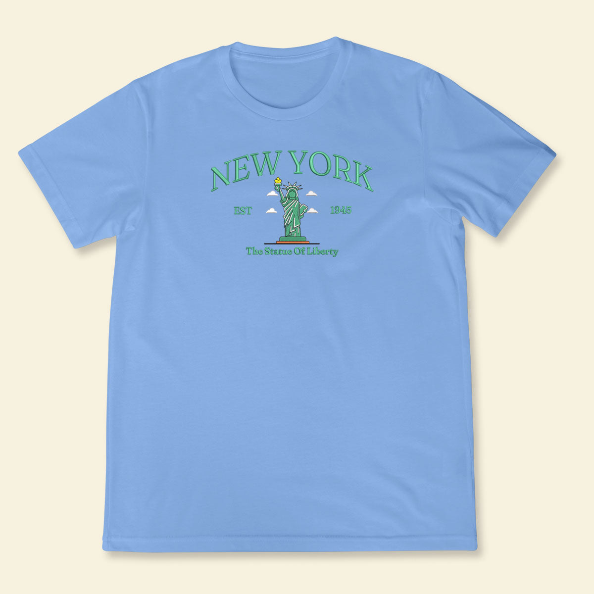 Newyork T-Shirt, Embroidered Newyork The Statue Of Liberty State Shirt, Embroidered Newyork T-Shirt 1688547021171.jpg