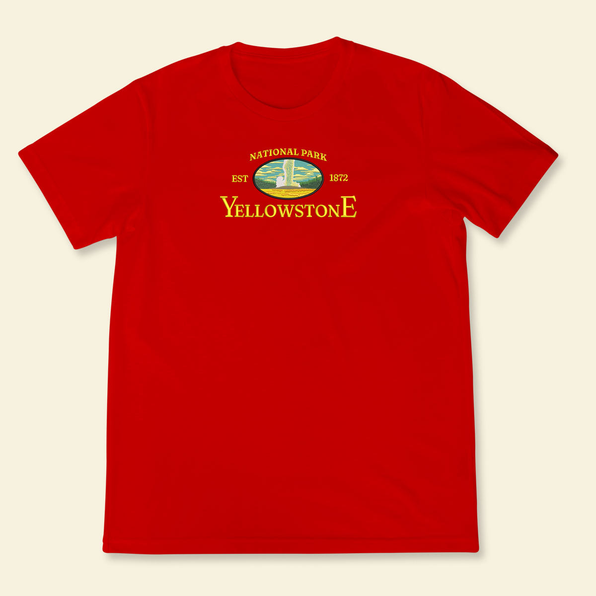 Embroidery Yellowstone National Park T-Shirt, Embroidered City State Tee 1688613520704.jpg