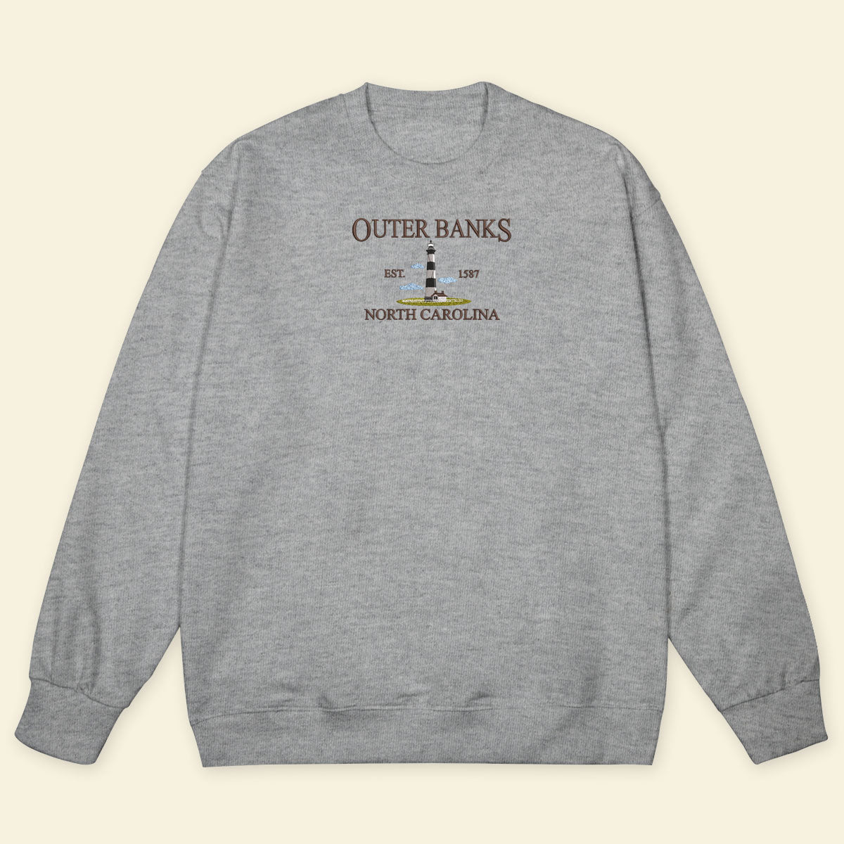 Embroidery Outer banks North Carolina lighthouse T-Shirt 1688629086952.jpg
