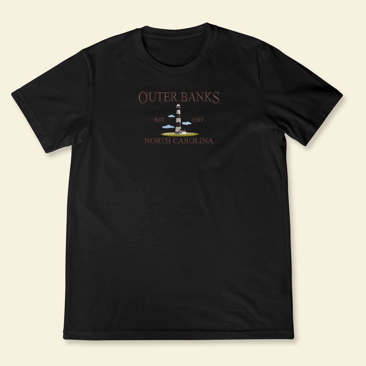 Embroidery Outer banks North Carolina lighthouse T-Shirt 1688629087451.jpg