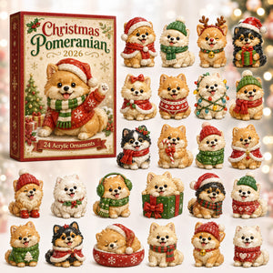 Christmas Pomeranian Advent Calendar 2026 - 24-Day Festive Countdown, Acrylic Charms Blind Box - Gift For Pomeranian Lovers 168fe1da-7e0a-4361-a5f9-613d119e9ac5-christmas-pomeranian.jpg