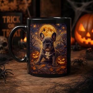 Custom Pet Dog Cat Portrait Halloween Van Gogh Art - Personalized Mug