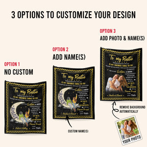 To My Besties Sitting Girl - Personalized Blanket - Gift For Besties, Sister 1692154513367.jpg