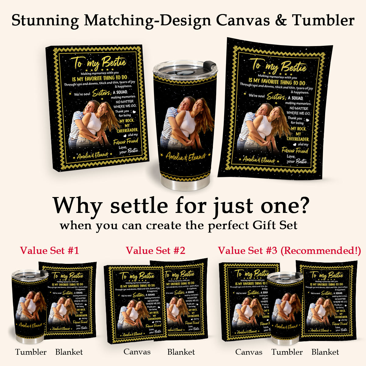 To My Besties Sitting Girl - Personalized Blanket - Gift For Besties, Sister 1692154513474.jpg