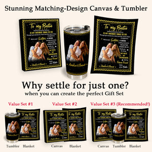 To My Besties Sitting Girl - Personalized Blanket - Gift For Besties, Sister 1692154513474.jpg