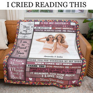 I Love You My Sister - Personalized Blanket - Gift For Friends, Sister, Besties 1692242199730.jpg