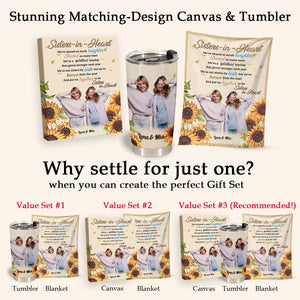 Sisters In Heart - Personalized Blanket - Gift For Sister, Friends 1692245257819.jpg