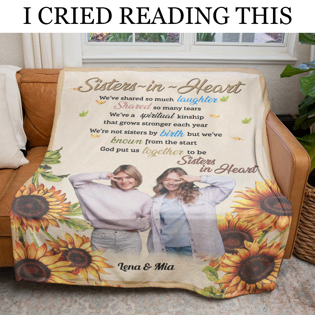 Sisters In Heart - Personalized Blanket - Gift For Sister, Friends 1692245257985.jpg