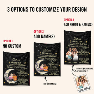 Sisters Are Like Stars - Personalized Blanket - Gift For Sister 1692342962286.jpg