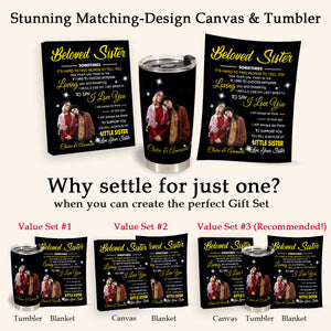 To My Beloved Sister I Will Always Be There To Love You Angels - Personalized Balnket - Gift For Sister 1692346120831.jpg