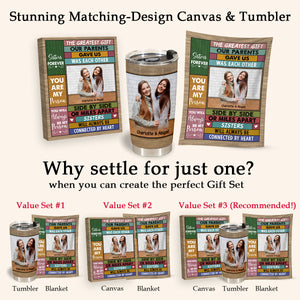 Side By Side Or Miles Apart Sisters And Brothers - Personalized Blanket - Gift For Sister 1692582534364.jpg