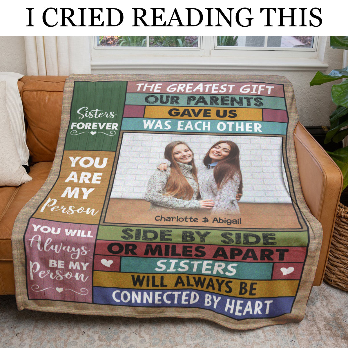Side By Side Or Miles Apart Sisters And Brothers - Personalized Blanket - Gift For Sister 1692582534666.jpg