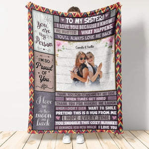 Pretend This Is A Hug From Me - Personalized Blanket - Gift For Sister 1692670506098.jpg