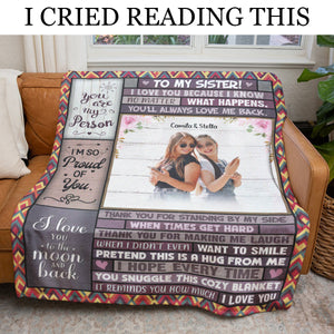 Pretend This Is A Hug From Me - Personalized Blanket - Gift For Sister 1692670506244.jpg