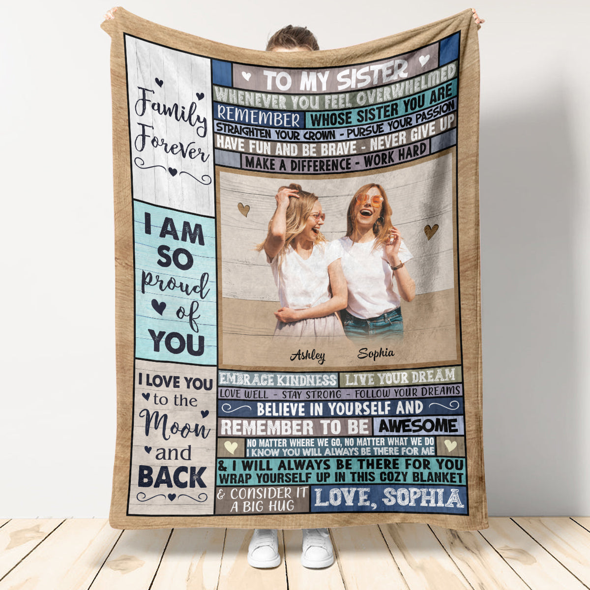 Remember Whose Sister You Are - Personalized Blanket - Gift For Sister 1692689881405.jpg