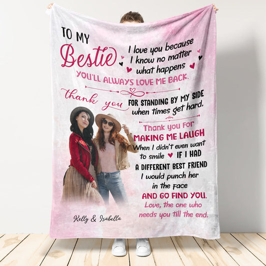 To My Bestie - Personalized Blanket - Gift For Besties, Friends, Sister 1692847508567.jpg