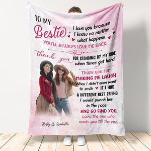 To My Bestie - Personalized Blanket - Gift For Besties, Friends, Sister 1692847508567.jpg