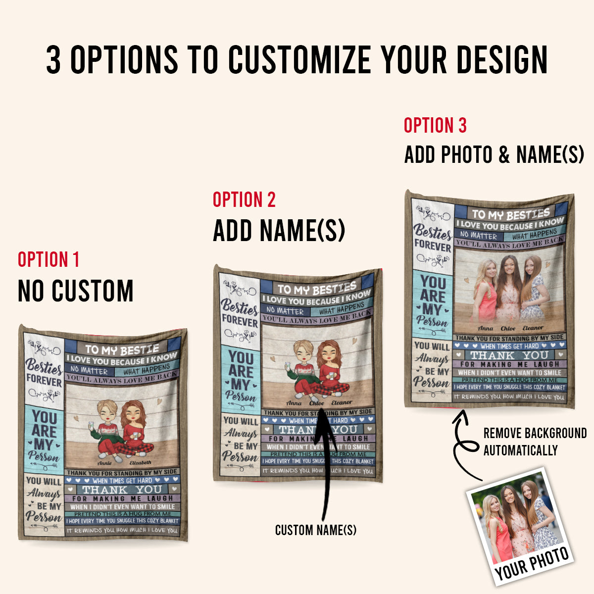 You're My Person & Always Be - Personalized Blanket - Gift For Bestie, Sister, Friends 1692849042438.jpg