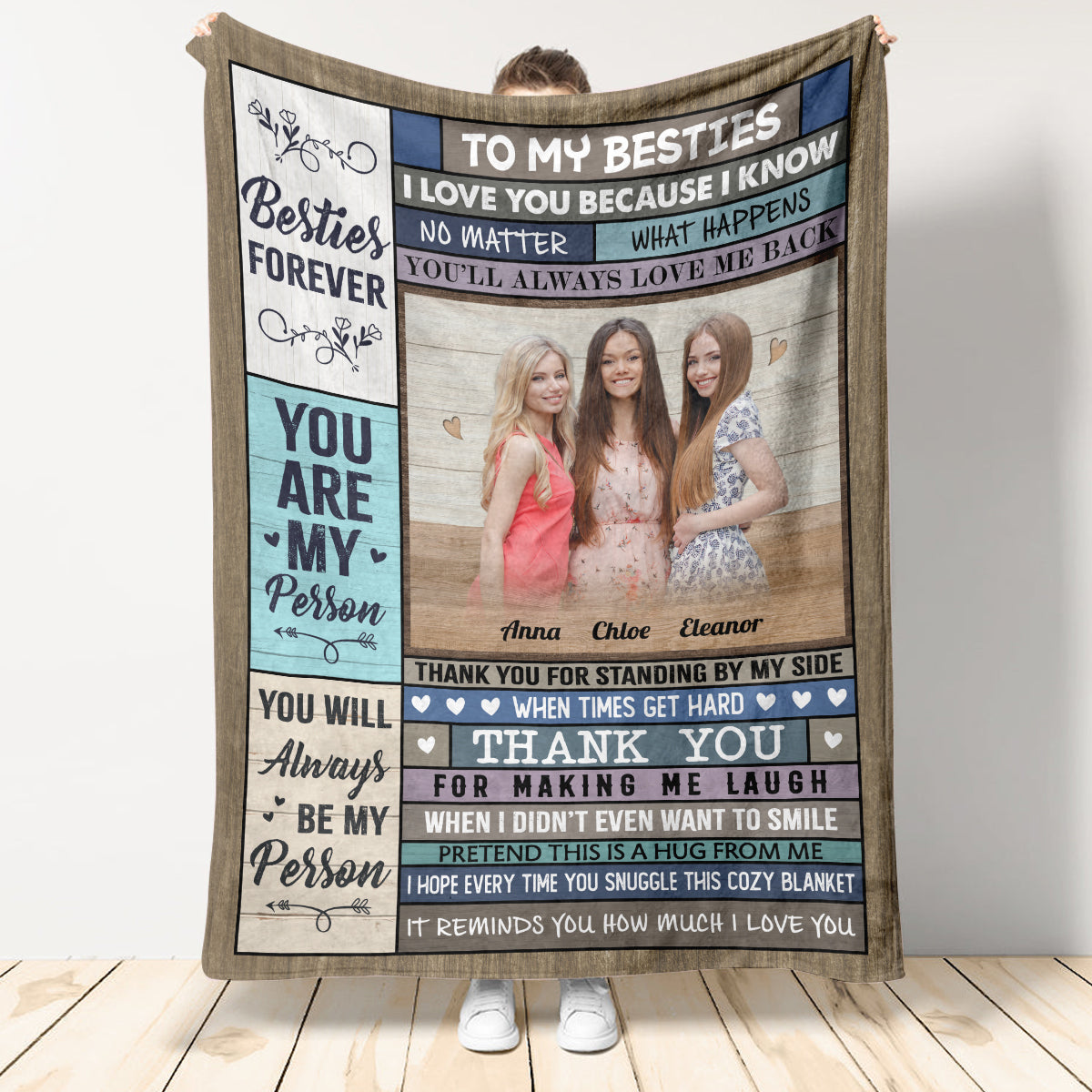 You're My Person & Always Be - Personalized Blanket - Gift For Bestie, Sister, Friends 1692849042465.jpg