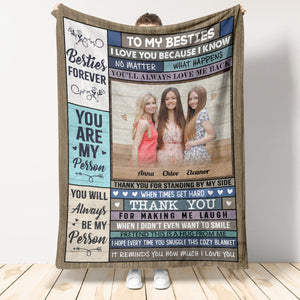 You're My Person & Always Be - Personalized Blanket - Gift For Bestie, Sister, Friends 1692849042465.jpg