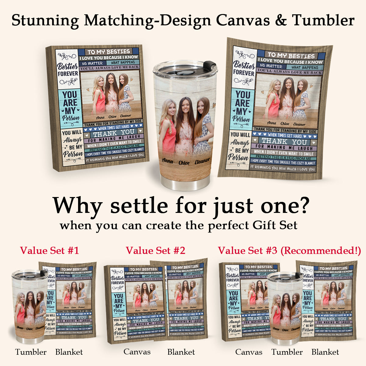 You're My Person & Always Be - Personalized Blanket - Gift For Bestie, Sister, Friends 1692849042533.jpg