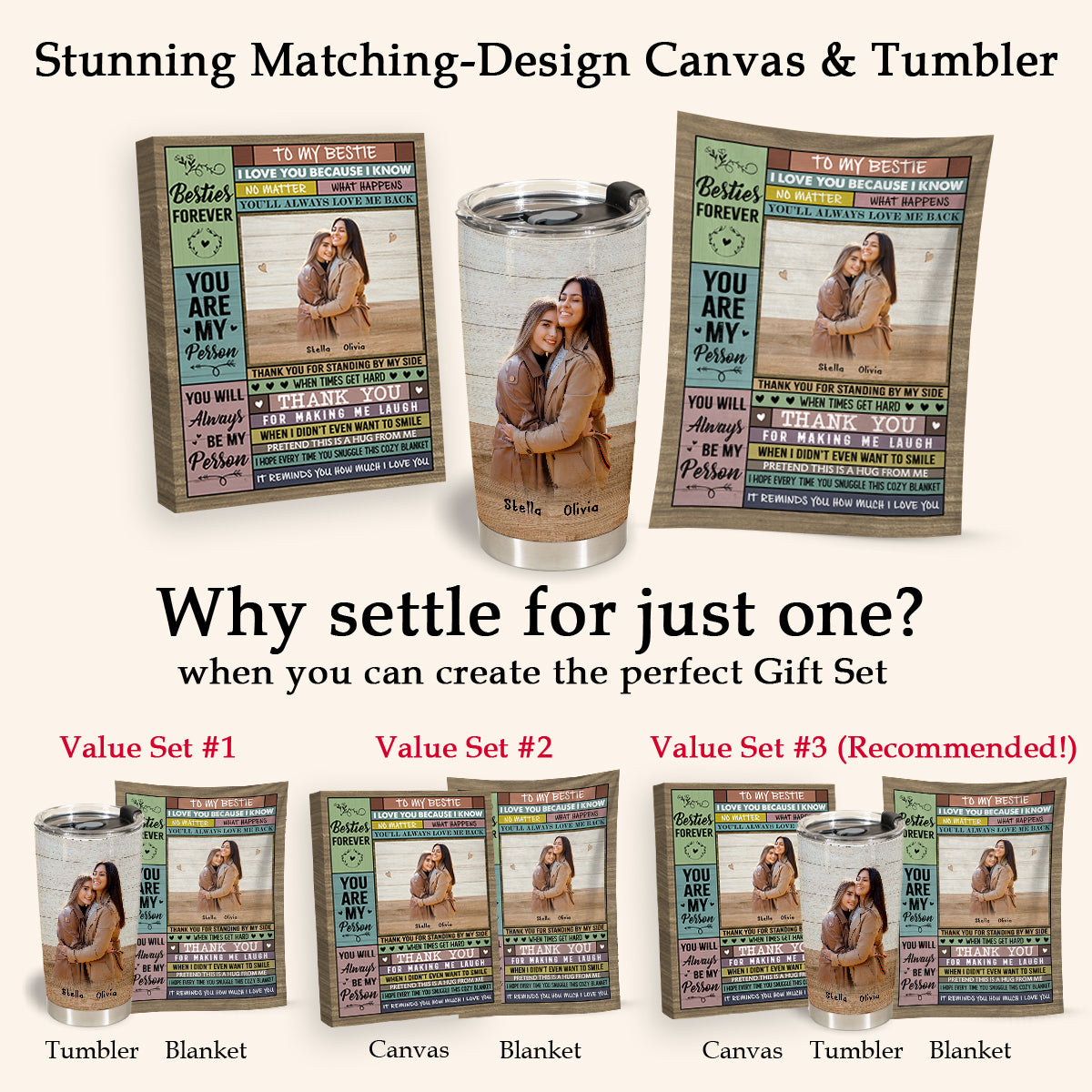 Thanks For Always Standing By My Side - Personalized Blanket - Gift For Friends, Sisters, Besties 1692955336808.jpg