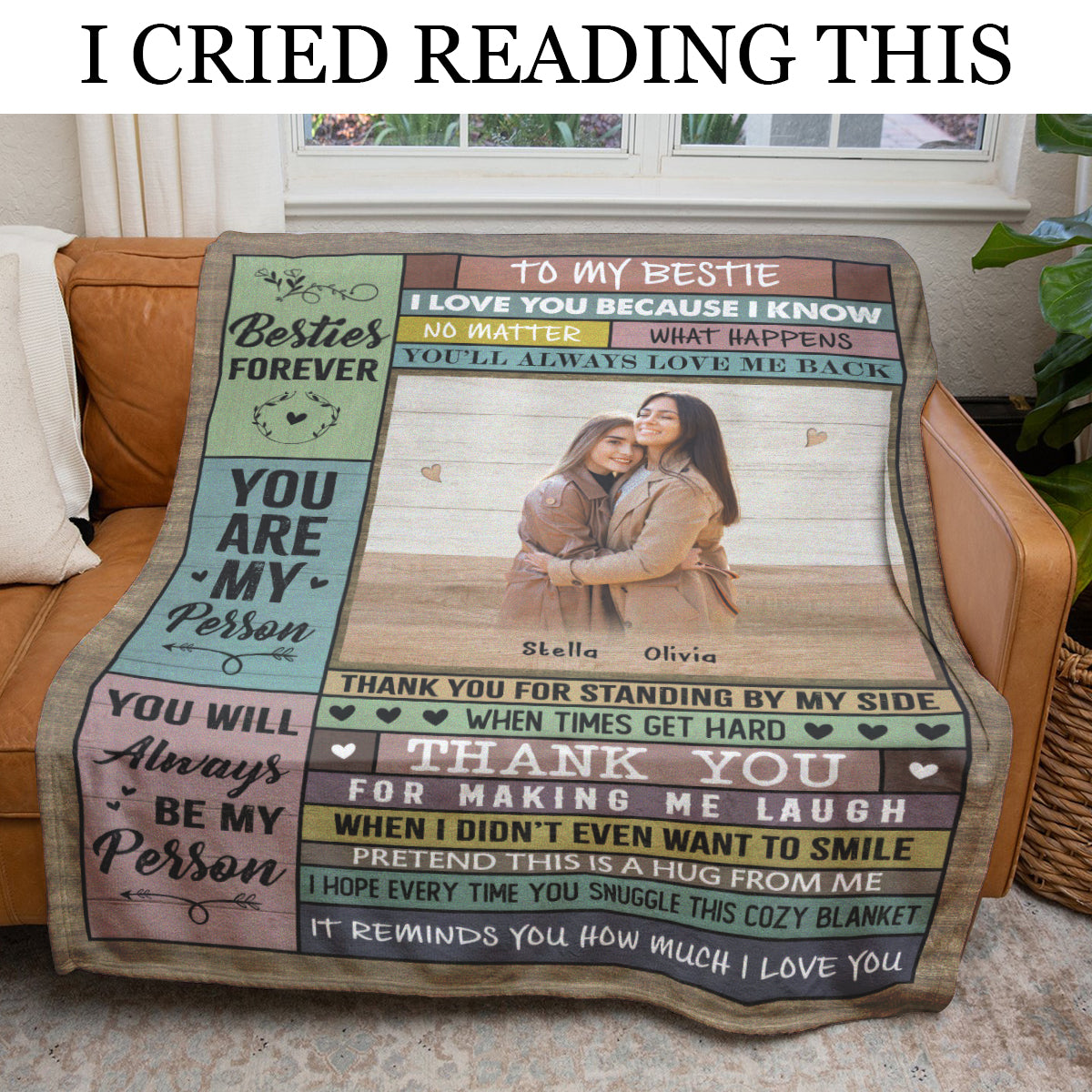 Thanks For Always Standing By My Side - Personalized Blanket - Gift For Friends, Sisters, Besties 1692955337114.jpg