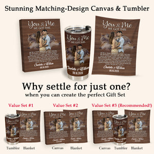 You And Me We Got This Wolf - Personalized Blanket - Gift For Couples 1693362740589.jpg