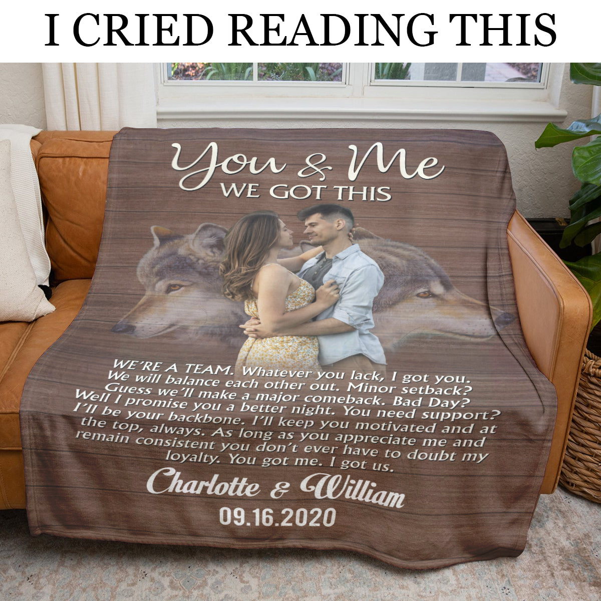 You And Me We Got This Wolf - Personalized Blanket - Gift For Couples 1693362740629.jpg