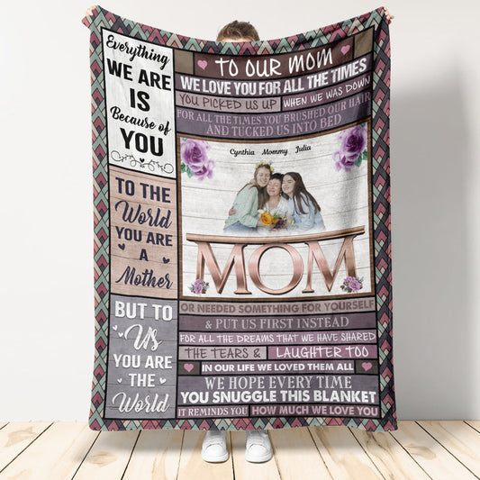 We Love You For All The Times - Personalized Blanket - Gift For Mother, Grandma 1693532569347.jpg
