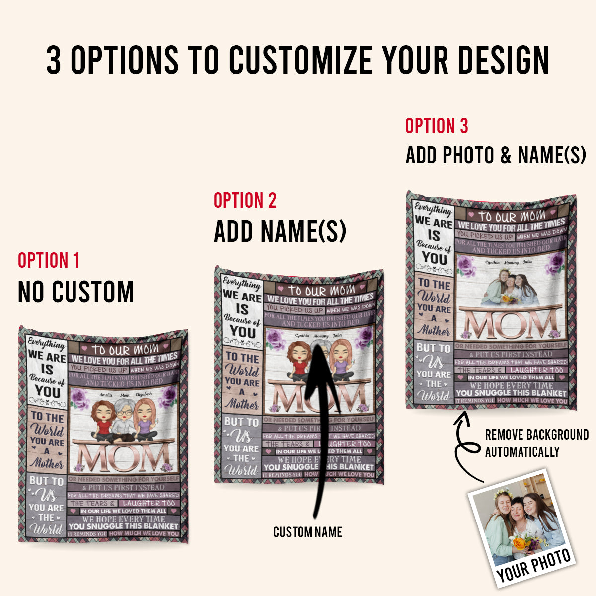 We Love You For All The Times - Personalized Blanket - Gift For Mother, Grandma 1693532569364.jpg