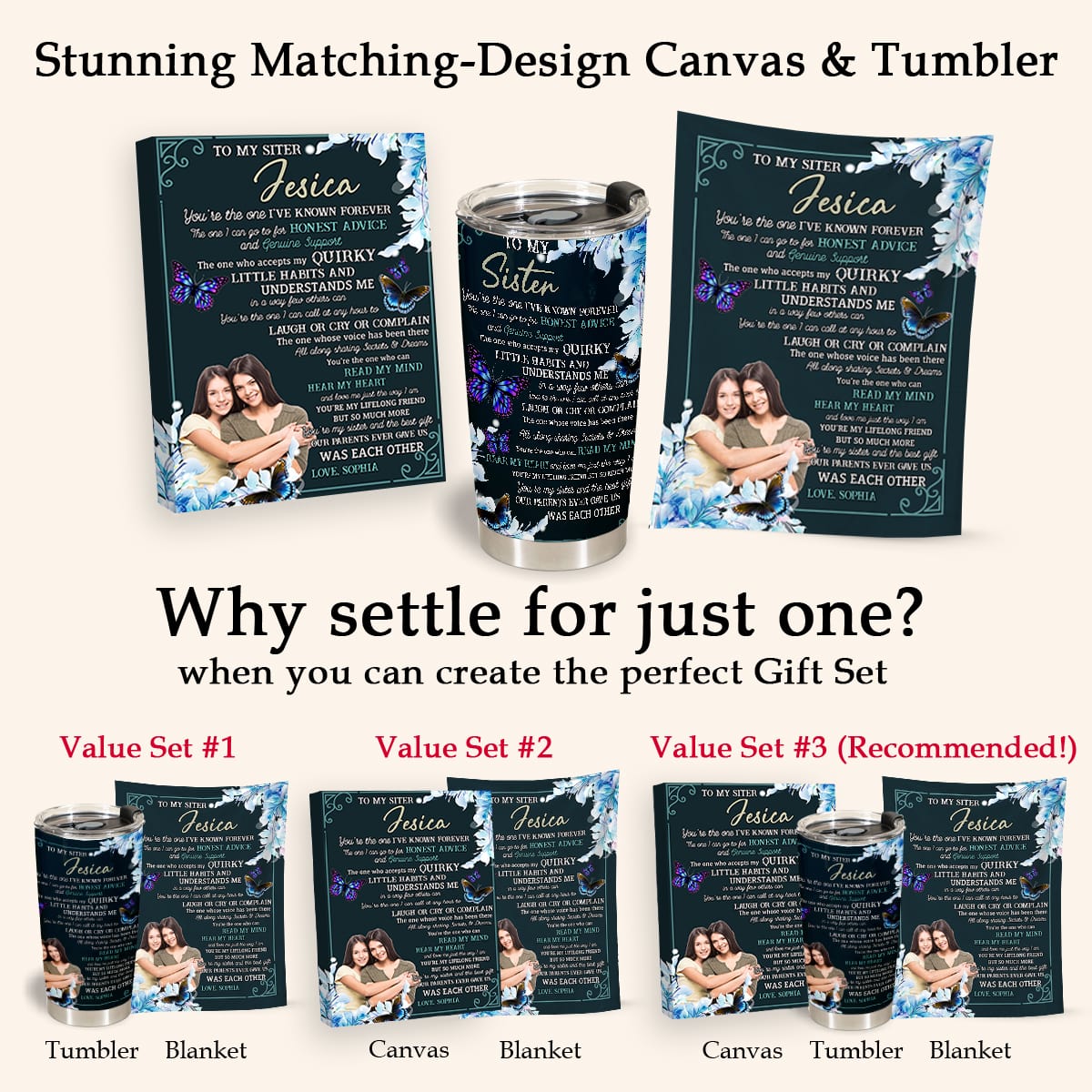 You Are The One I've Known Forever Butterfly - Personalized Blanket - Gift For Sister 1693988592740.jpg