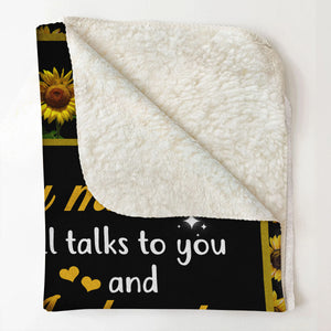 Sunflower My Mind Still Talk To You - Personalized Blanket - Memorial 1694404126044.jpg