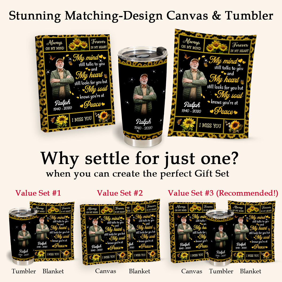 Sunflower My Mind Still Talk To You - Personalized Blanket - Memorial 1694404126418.jpg