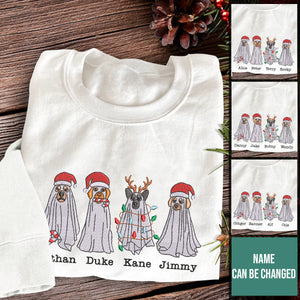 Dog Ghost Christmas Season   Embroidered Apparel   Christmas Gift 1695782878018.jpg