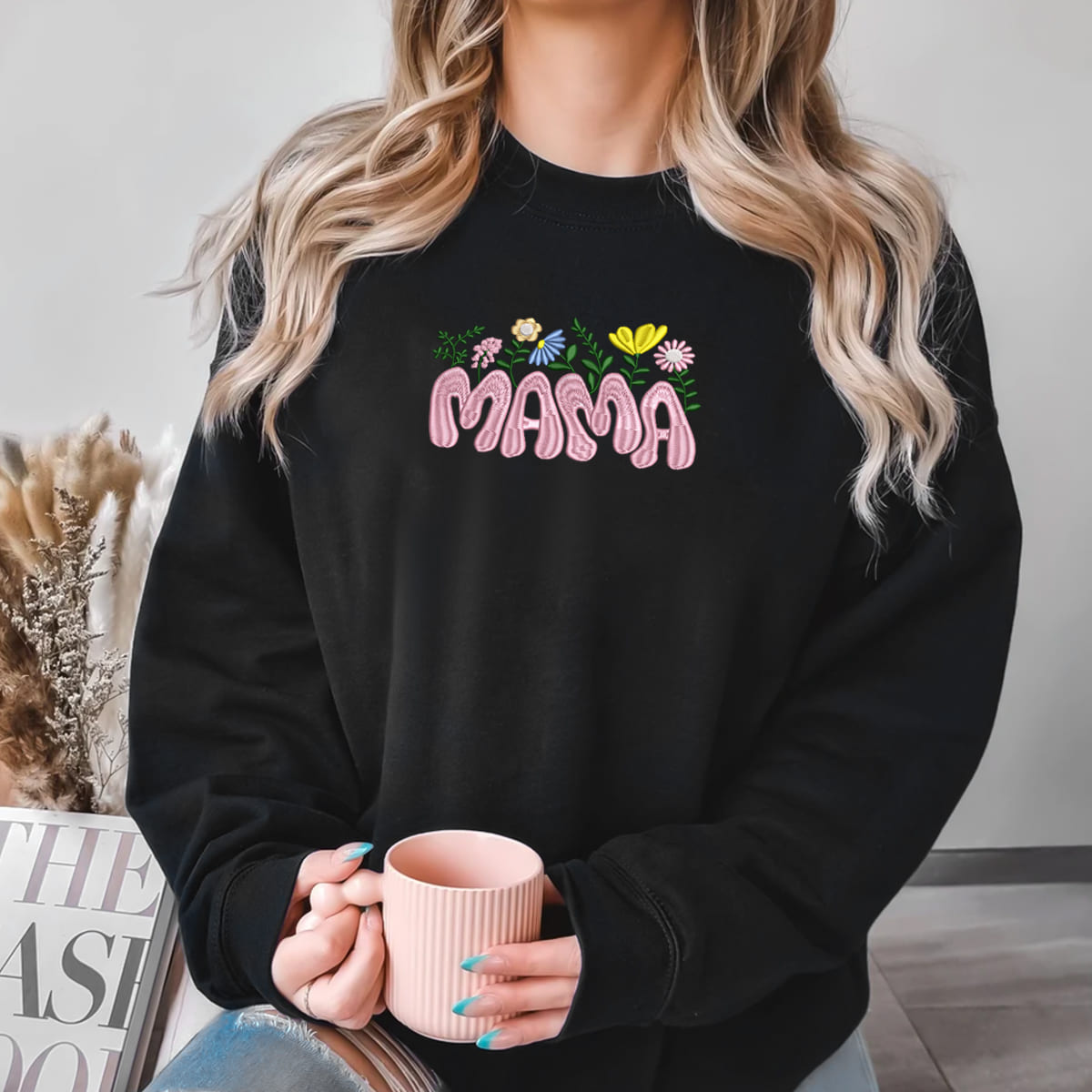Mama Flower   Embroidered Apparel   Gift For Mother 1695783952785.jpg