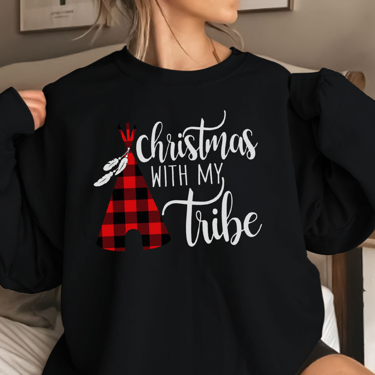 Christmast With My Tribe   Apparel   Christmas Gift 1696041687848.jpg