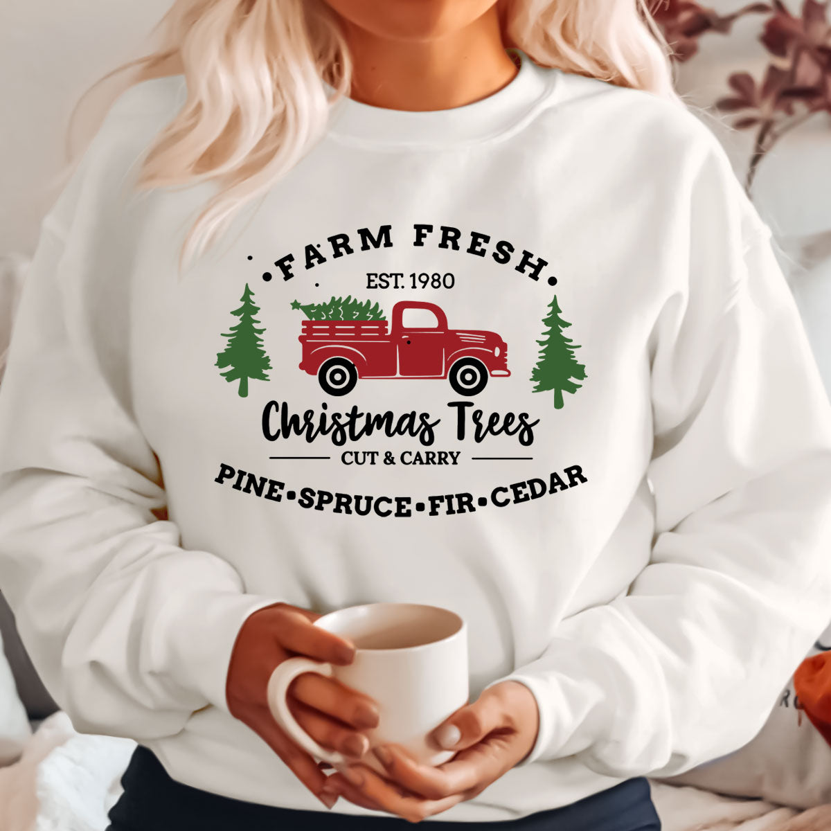 Farm Fresh Christmas Trees Truck   Apparel   Christmas Gift 1696045897454.jpg