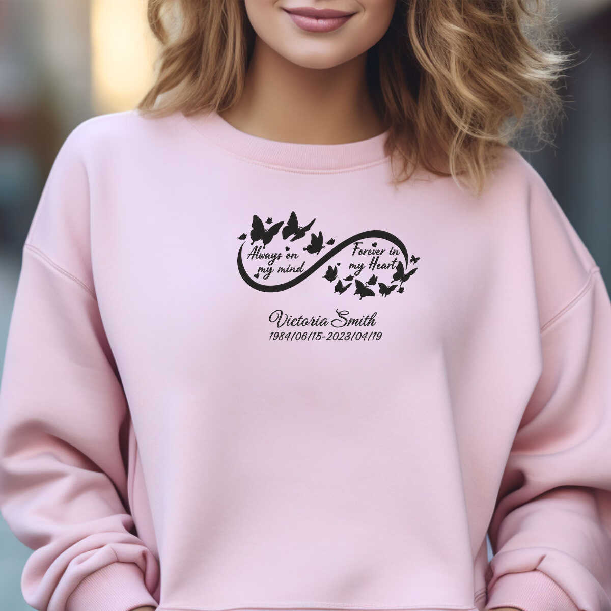 Embroidered Always On My Mind Forever In My Heart Custom Embroidery Memorial Shirt With Name 1697183454636.jpg