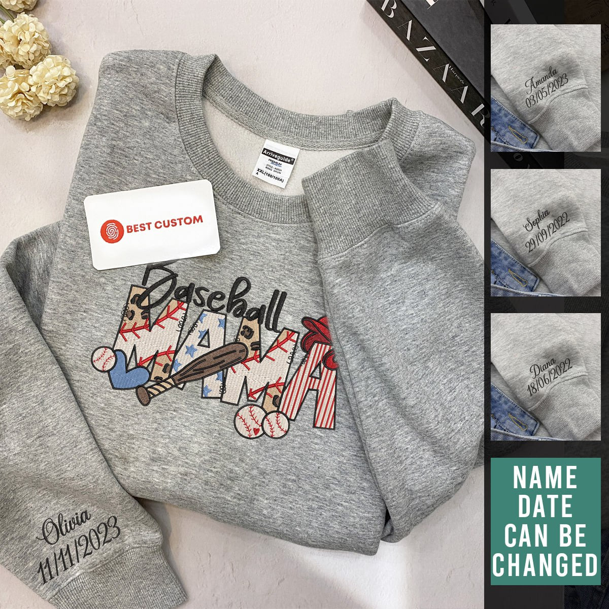 Baseball Mama   Embroidered Apparel   Gift For Mother 1697618334648.jpg