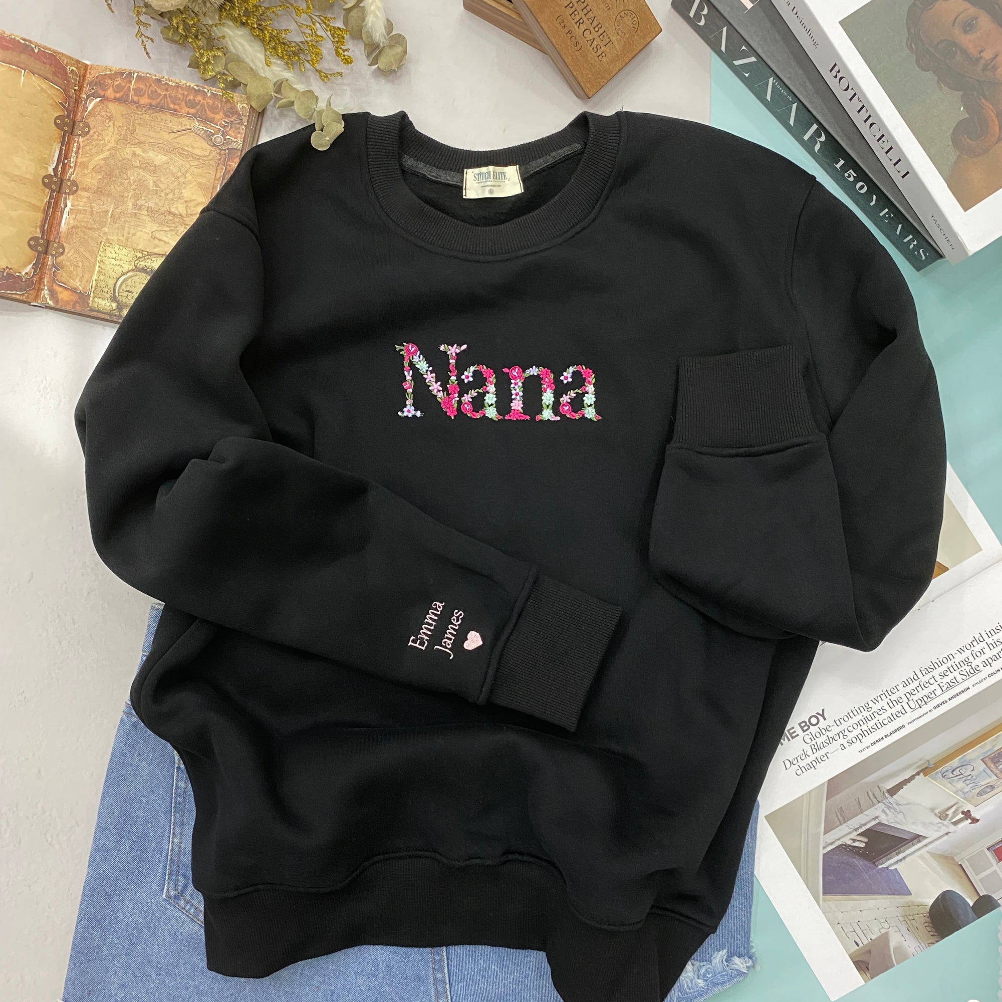 colorful flower nana   embroidered apparel   gift for grandma 1697771806398.jpg